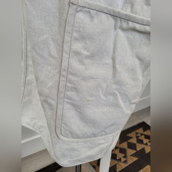 SCHAI Overcoat Linen Cotton Neutral Minimalist Lagenlook Oatmeal Oversized Small - Picture 16 of 16